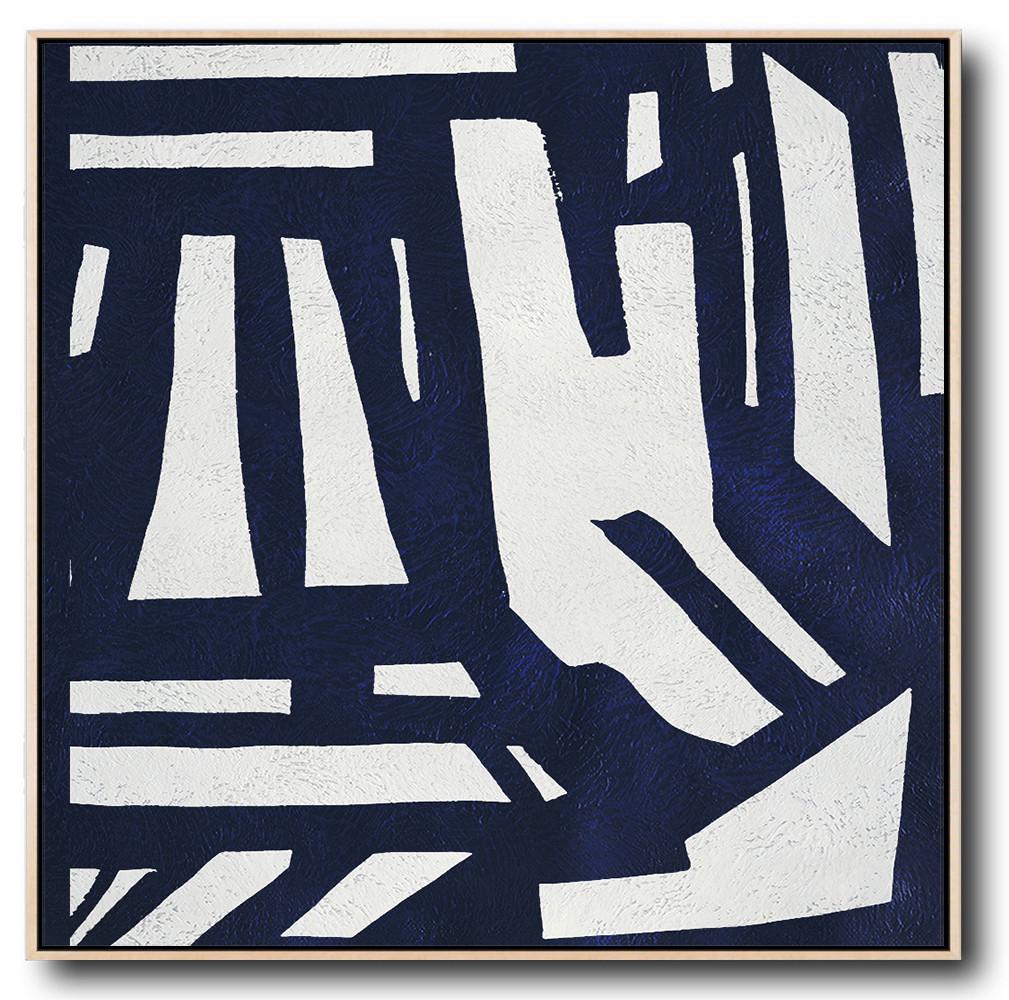 Navy Blue Minimalist Painting #NV297A